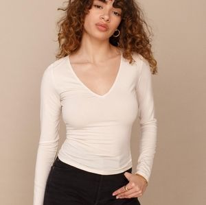 Reformation Erika Top in Cream